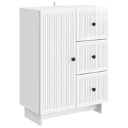 Dressoir hoogglans wit 66x34,5x90 cm bewerkt hout