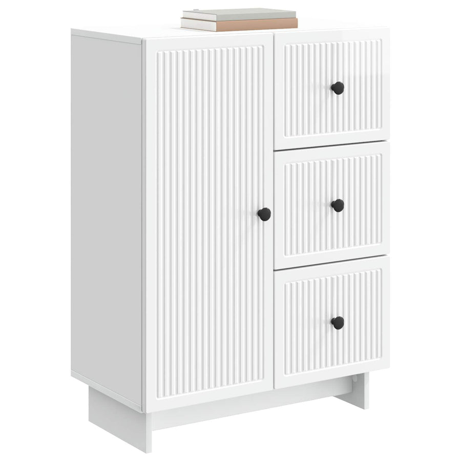 Dressoir met lade Hoogglans Wit 66 x 34,5 x 90 cm Bewerkt hout