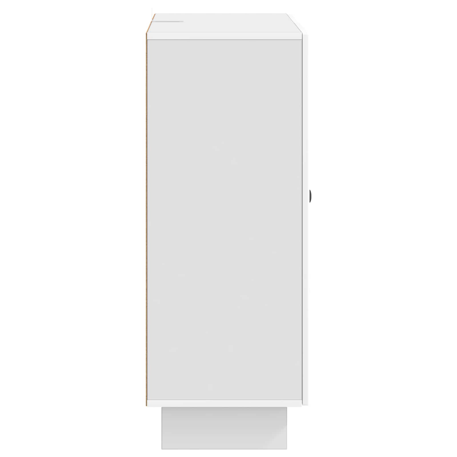 Dressoir met lade Hoogglans Wit 66 x 34,5 x 90 cm Bewerkt hout