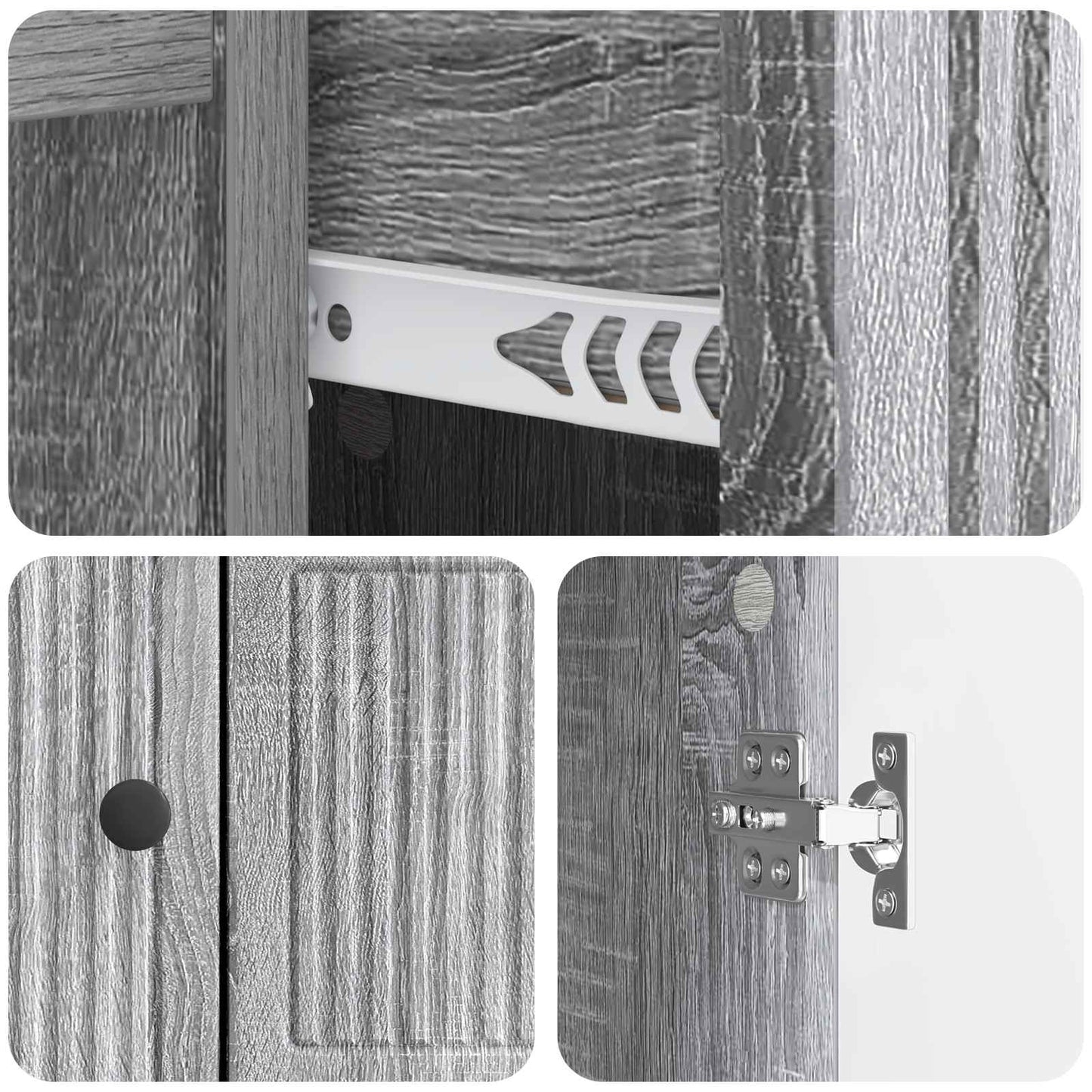 Dressoir met lade Grijs sonoma 66 x 34,5 x 90 cm Bewerkt hout
