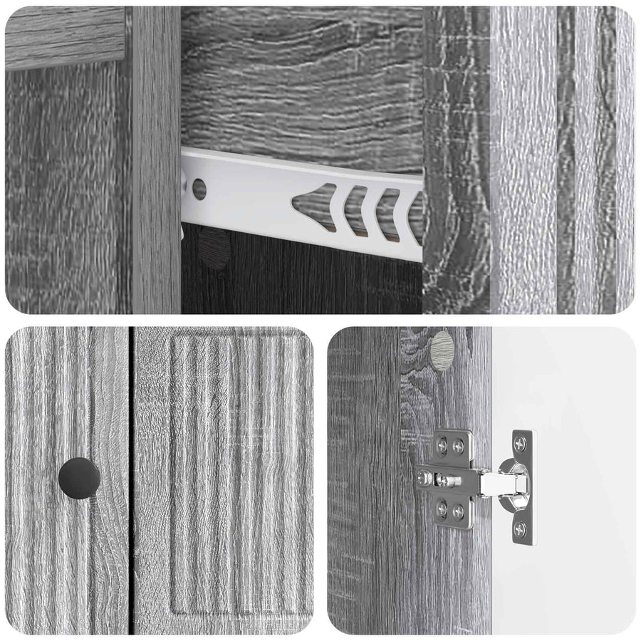Dressoir met lade Grijs sonoma 66 x 34,5 x 90 cm Bewerkt hout
