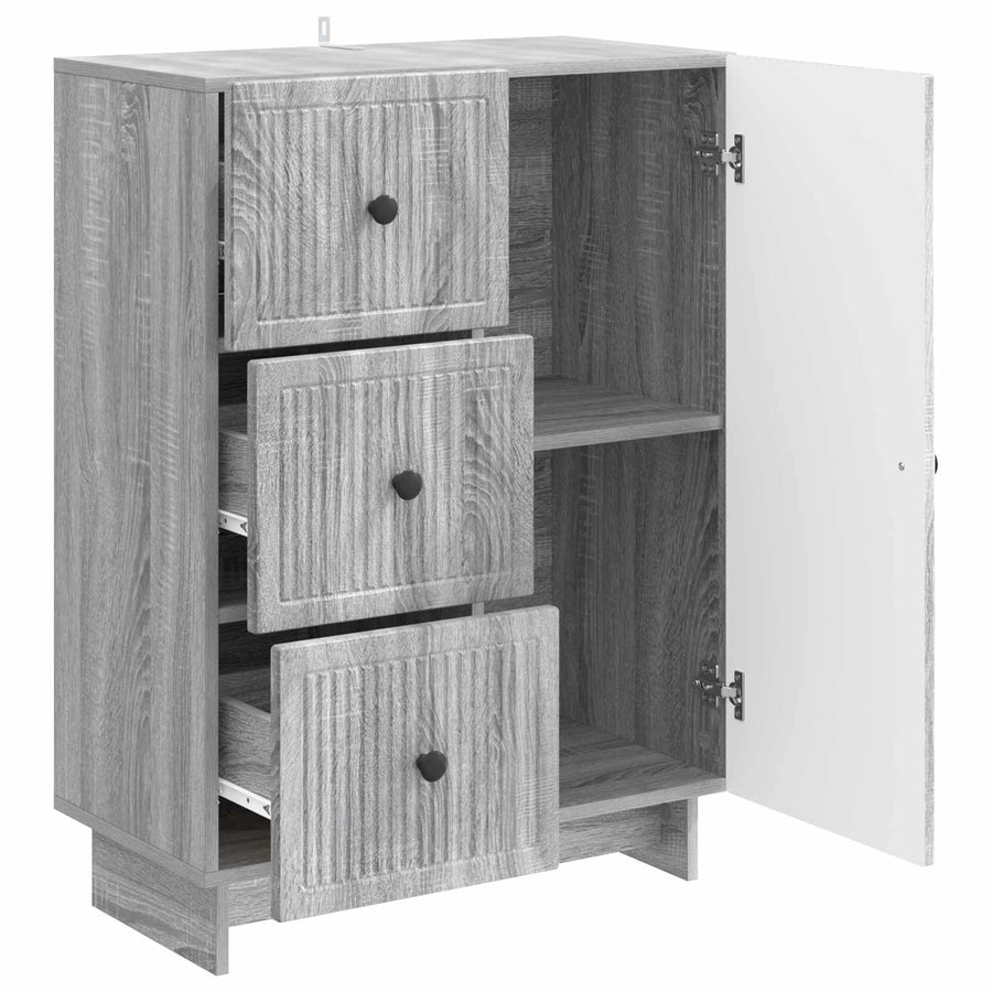 Dressoir met lade Grijs sonoma 66 x 34,5 x 90 cm Bewerkt hout