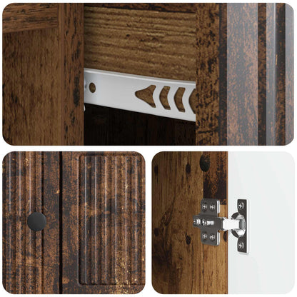 Dressoir met lade Oud hout 66 x 34,5 x 90 cm Bewerkt hout
