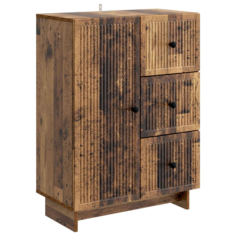 Dressoir met lade Oud hout 66 x 34,5 x 90 cm Bewerkt hout