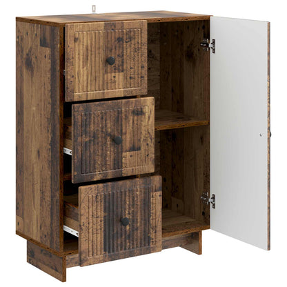 Dressoir met lade Oud hout 66 x 34,5 x 90 cm Bewerkt hout