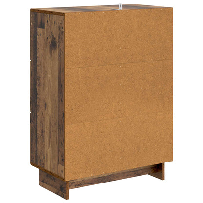 Dressoir met lade Oud hout 66 x 34,5 x 90 cm Bewerkt hout