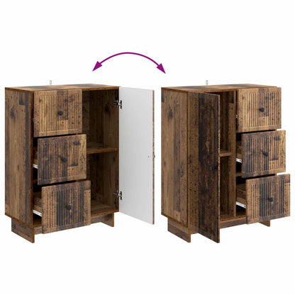 Dressoir met lade Oud hout 66 x 34,5 x 90 cm Bewerkt hout