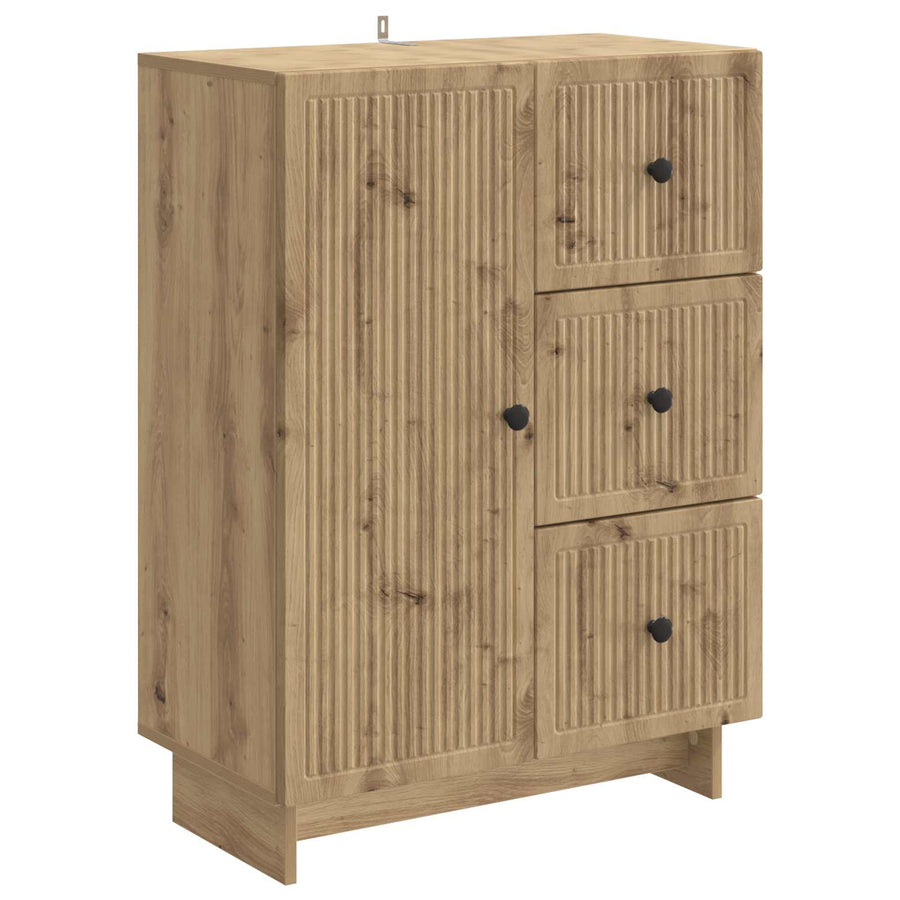 Dressoir Artisanaal eiken 66 x 34,5 x 90 cm Bewerkt hout