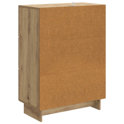 Dressoir Artisanaal eiken 66 x 34,5 x 90 cm Bewerkt hout