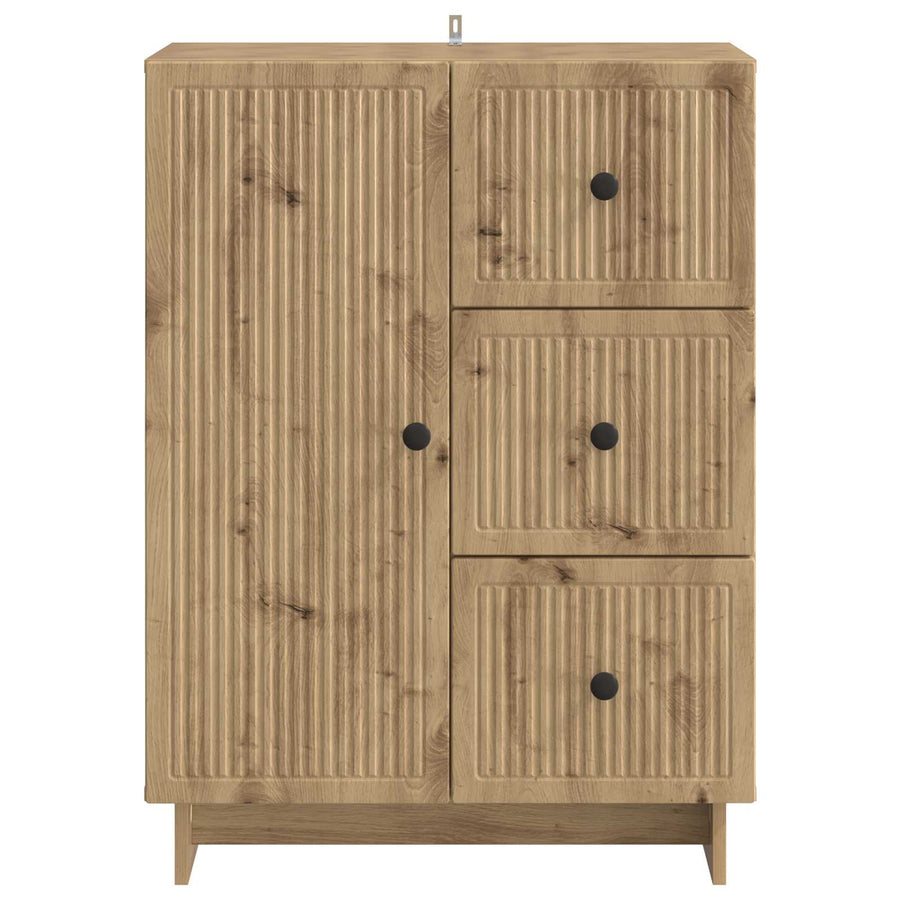 Dressoir Artisanaal eiken 66 x 34,5 x 90 cm Bewerkt hout