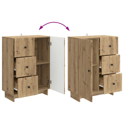 Dressoir Artisanaal eiken 66 x 34,5 x 90 cm Bewerkt hout