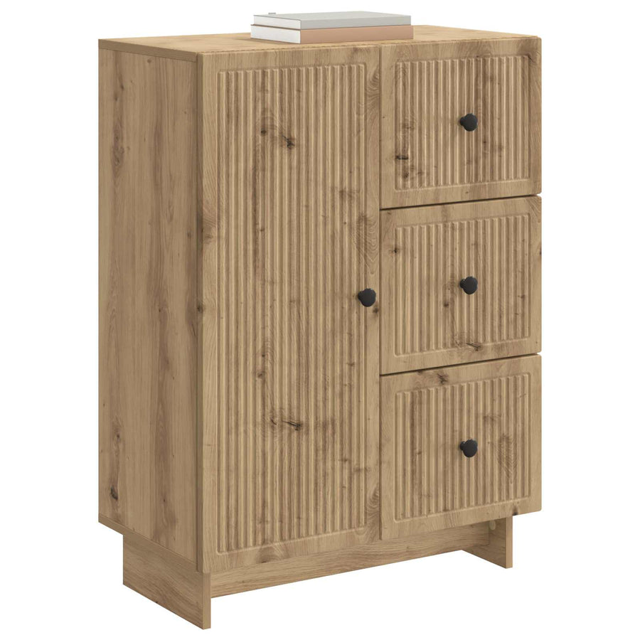 Dressoir Artisanaal eiken 66 x 34,5 x 90 cm Bewerkt hout