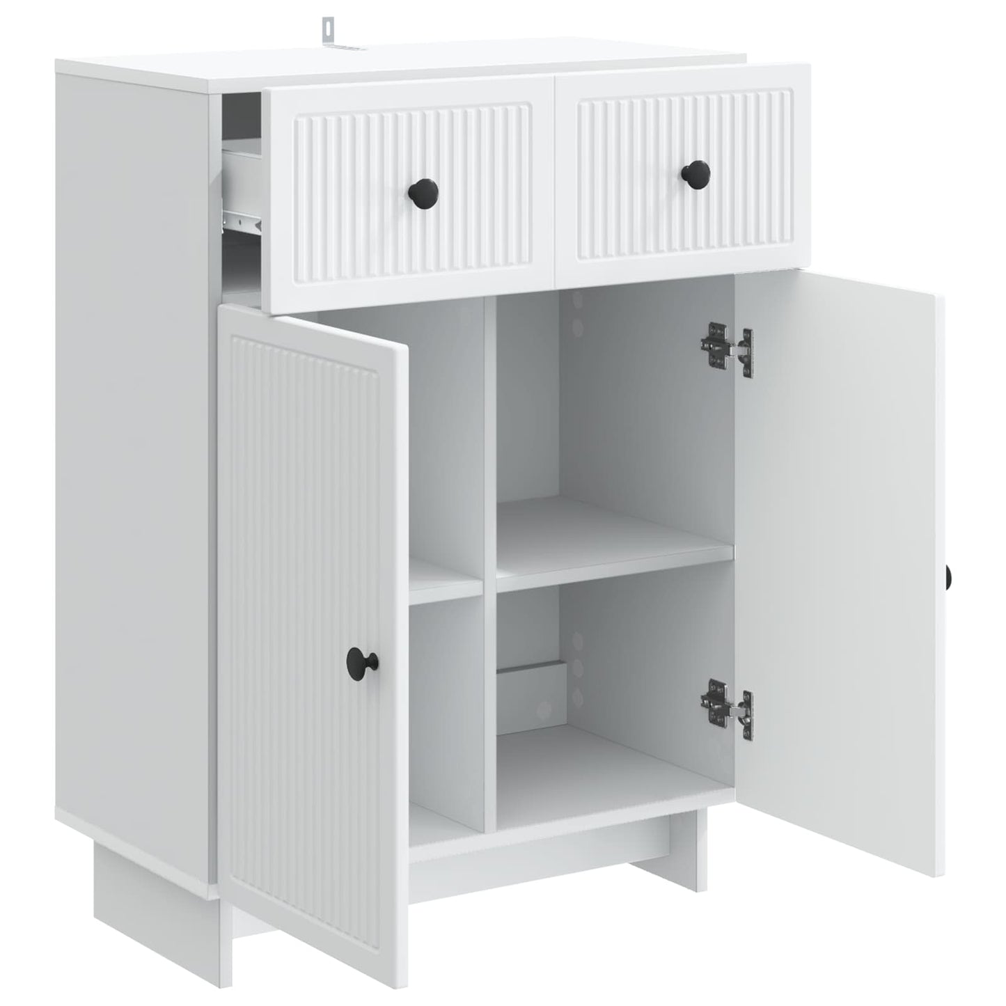 Dressoir met lade Wit 66 x 34,5 x 90 cm Bewerkt hout