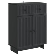 Dressoir zwart 66x34,5x90 cm bewerkt hout