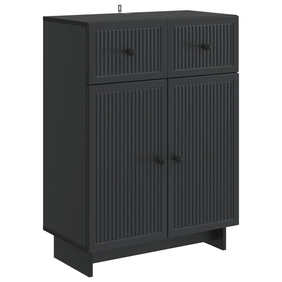 Dressoir met lade Zwart 66 x 34,5 x 90 cm Bewerkt hout