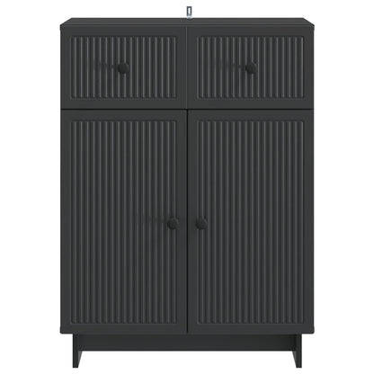 Dressoir met lade Zwart 66 x 34,5 x 90 cm Bewerkt hout