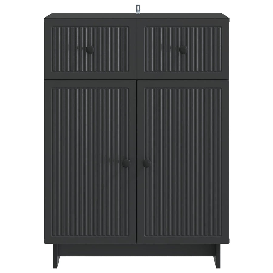 Dressoir met lade Zwart 66 x 34,5 x 90 cm Bewerkt hout