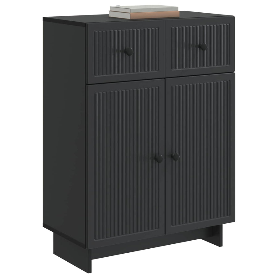 Dressoir met lade Zwart 66 x 34,5 x 90 cm Bewerkt hout