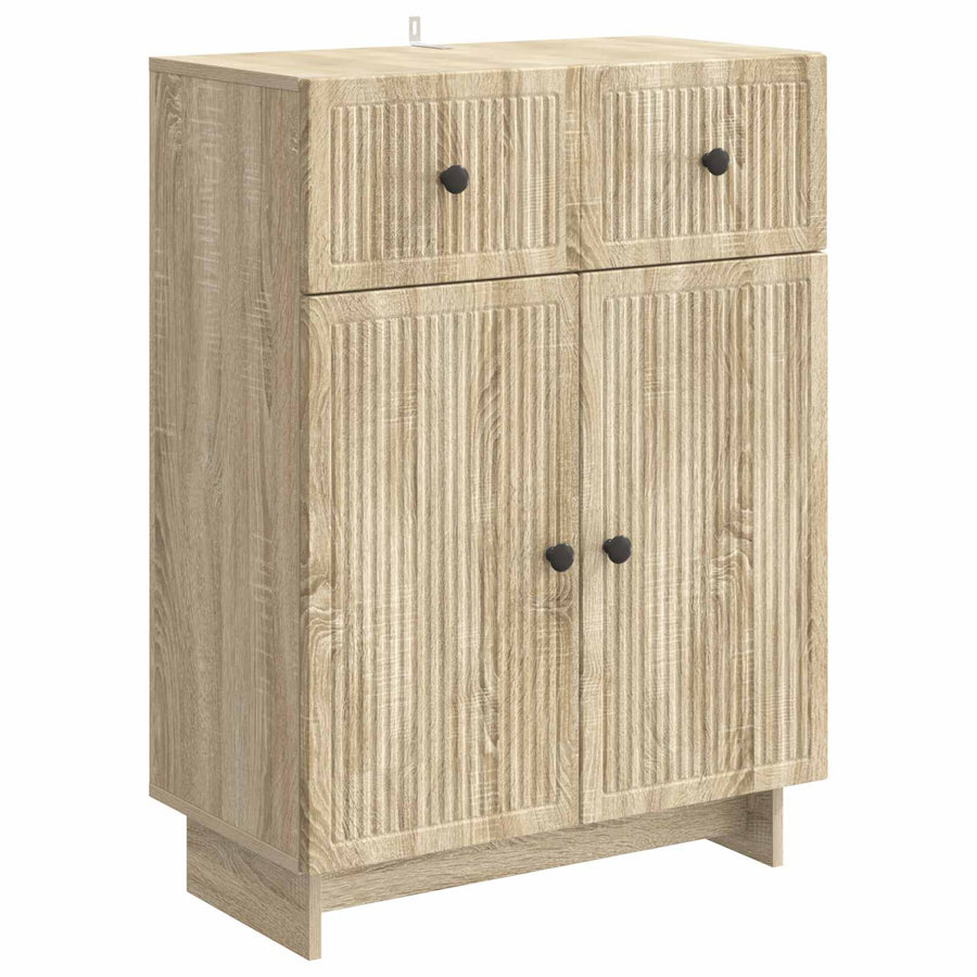 Dressoir met lade Sonoma Eiken 66 x 34,5 x 90 cm Bewerkt hout