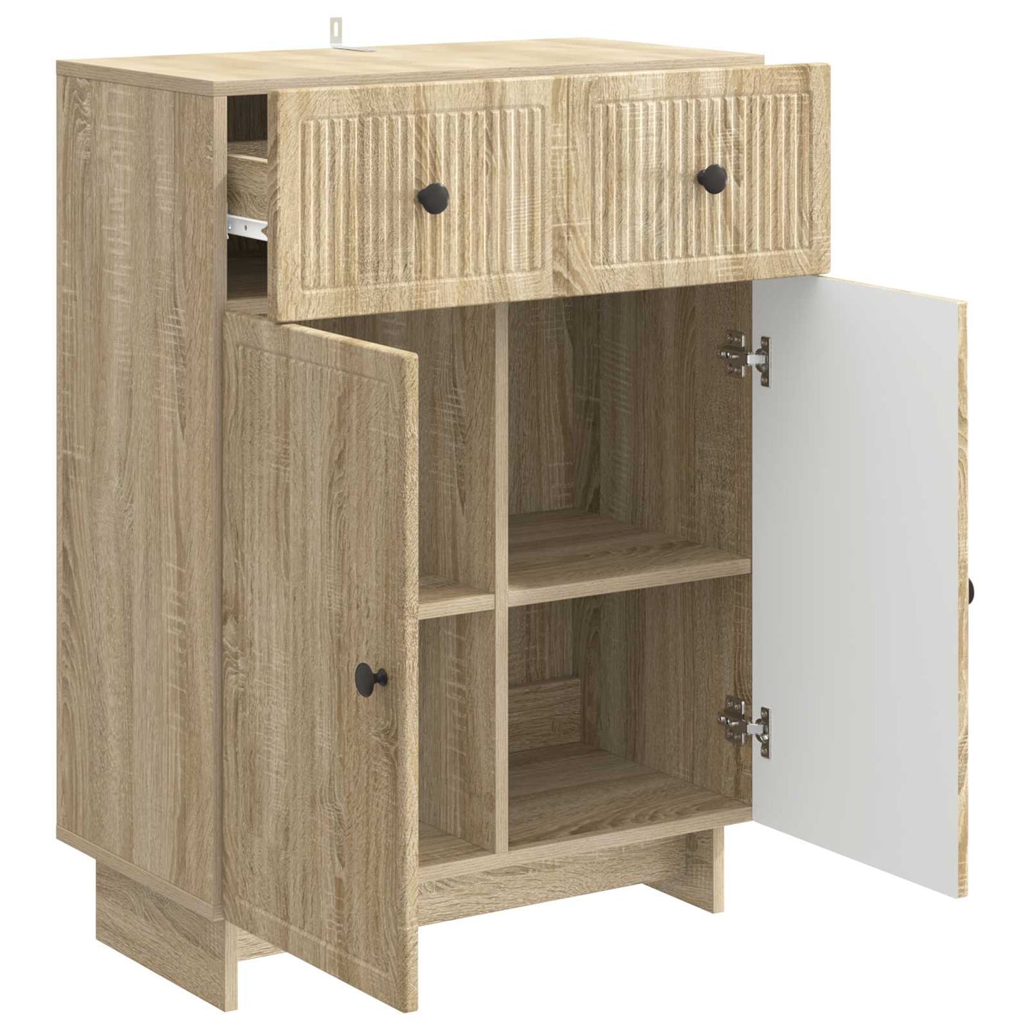 Dressoir met lade Sonoma Eiken 66 x 34,5 x 90 cm Bewerkt hout