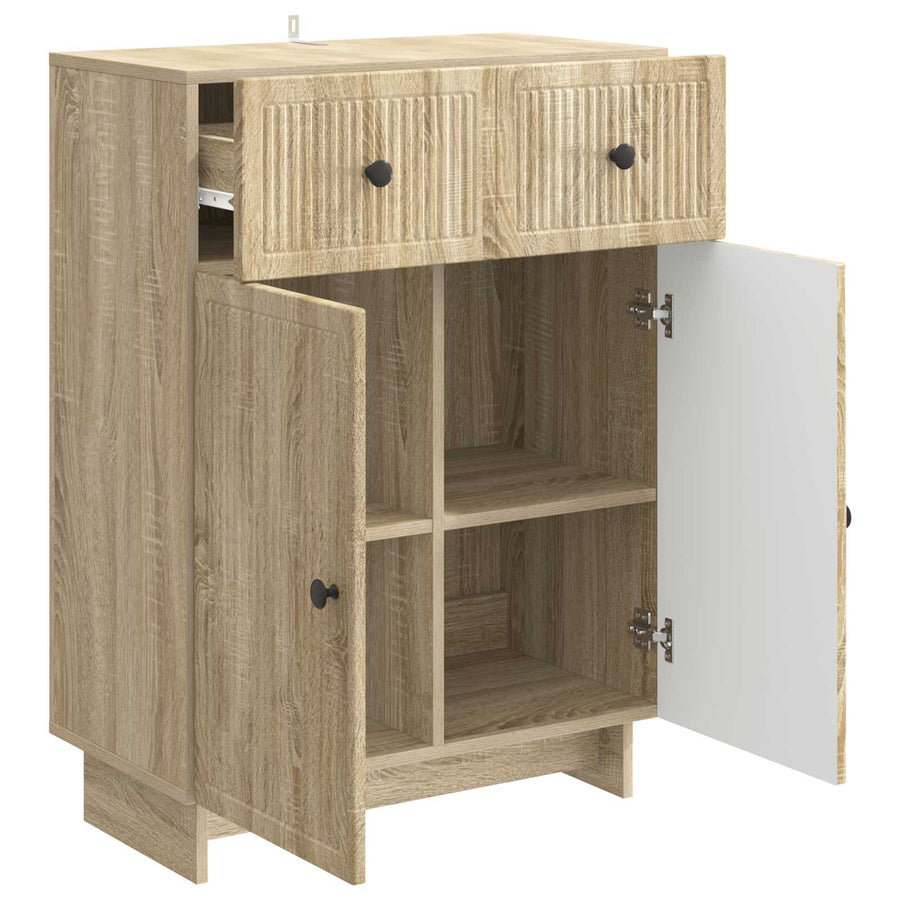 Dressoir met lade Sonoma Eiken 66 x 34,5 x 90 cm Bewerkt hout