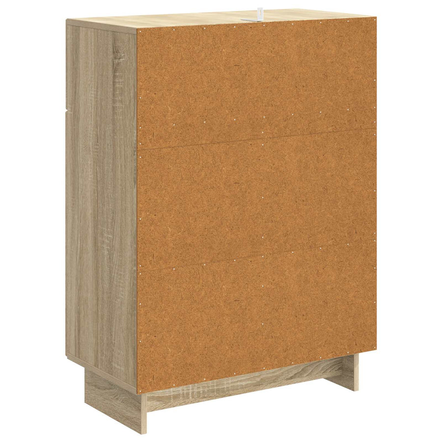 Dressoir met lade Sonoma Eiken 66 x 34,5 x 90 cm Bewerkt hout