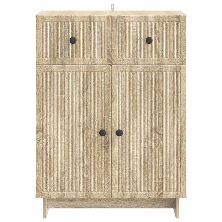Dressoir met lade Sonoma Eiken 66 x 34,5 x 90 cm Bewerkt hout
