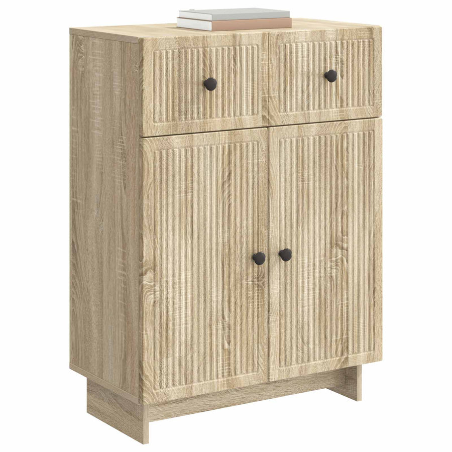 Dressoir met lade Sonoma Eiken 66 x 34,5 x 90 cm Bewerkt hout