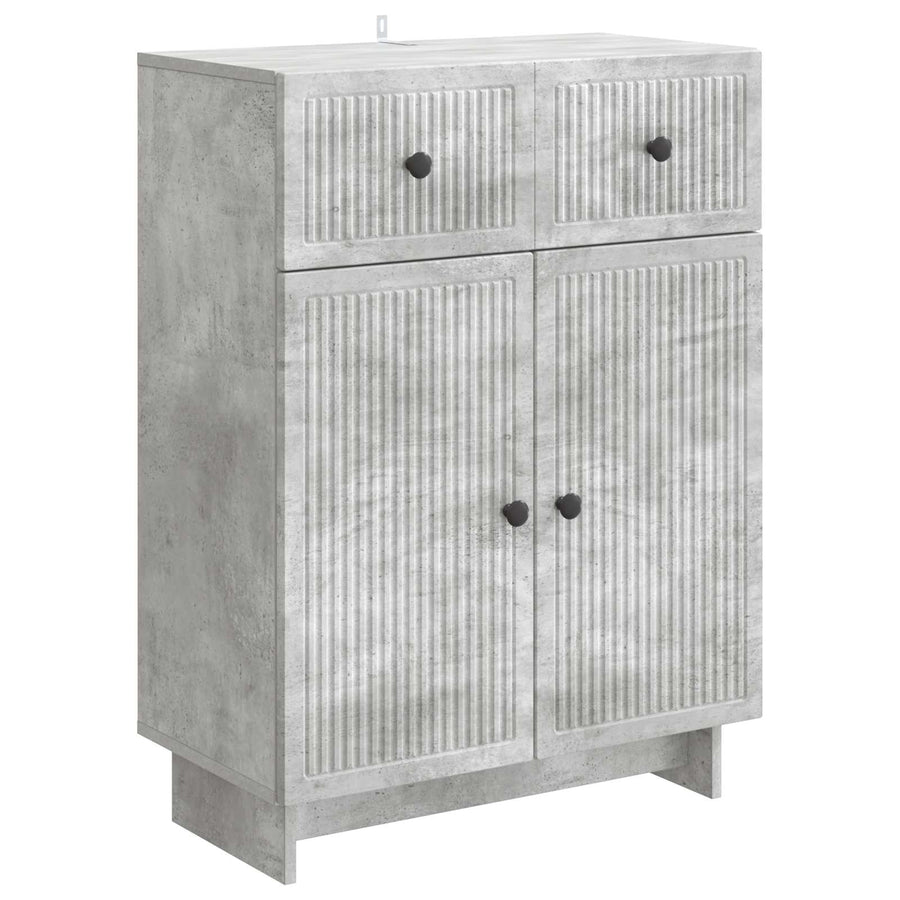 Dressoir met lade Betongrijs 66 x 34,5 x 90 cm Bewerkt hout