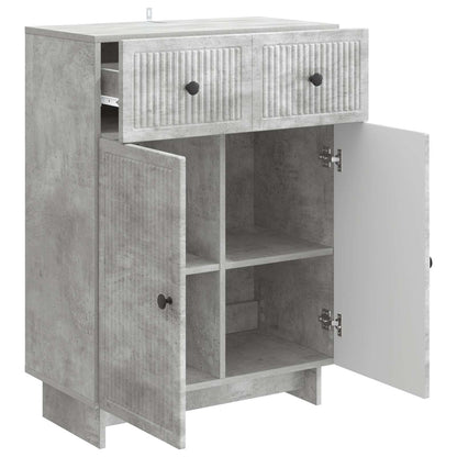 Dressoir met lade Betongrijs 66 x 34,5 x 90 cm Bewerkt hout