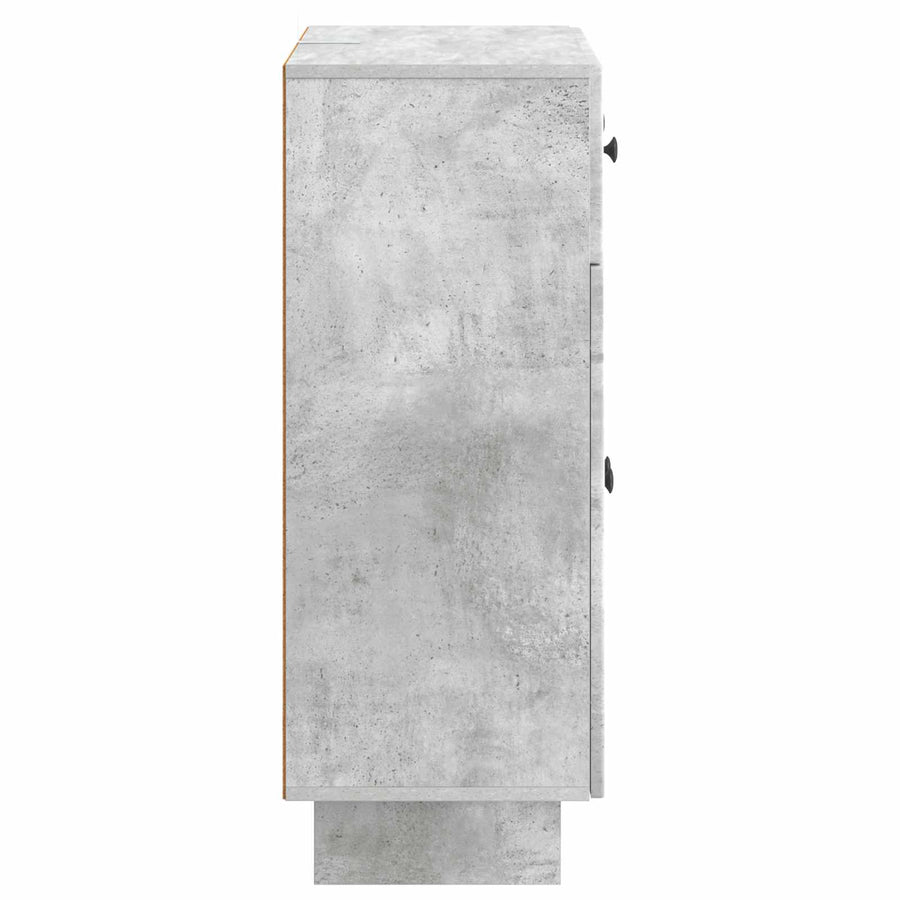 Dressoir met lade Betongrijs 66 x 34,5 x 90 cm Bewerkt hout