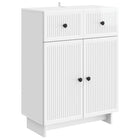 Sideboard with Drawer High Gloss White 66 x 34.5 x 90 cm Engineered Wood