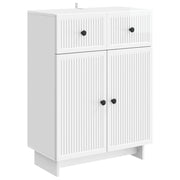 Dressoir hoogglans wit 66x34,5x90 cm bewerkt hout