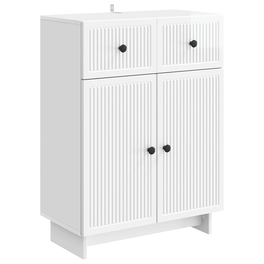 Dressoir met lade Hoogglans Wit 66 x 34,5 x 90 cm Bewerkt hout