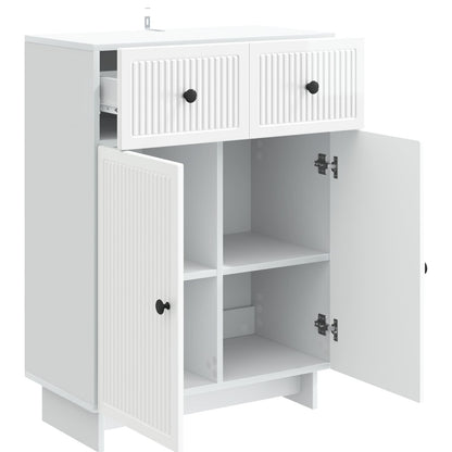 Dressoir met lade Hoogglans Wit 66 x 34,5 x 90 cm Bewerkt hout