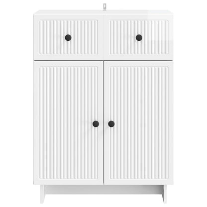 Dressoir met lade Hoogglans Wit 66 x 34,5 x 90 cm Bewerkt hout