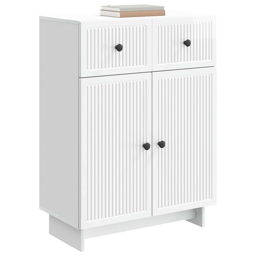 Dressoir met lade Hoogglans Wit 66 x 34,5 x 90 cm Bewerkt hout