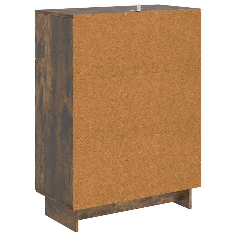 Dressoir met lade Gerookt eiken 66 x 34,5 x 90 cm Bewerkt hout