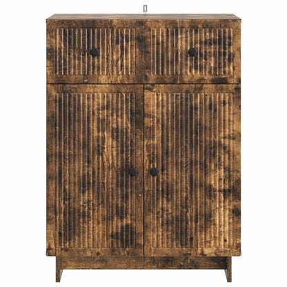 Dressoir met lade Gerookt eiken 66 x 34,5 x 90 cm Bewerkt hout