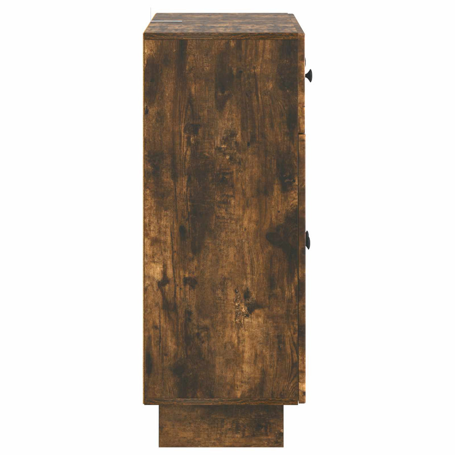 Dressoir met lade Gerookt eiken 66 x 34,5 x 90 cm Bewerkt hout