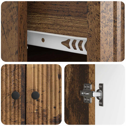 Dressoir met lade Oud hout 66 x 34,5 x 90 cm Bewerkt hout