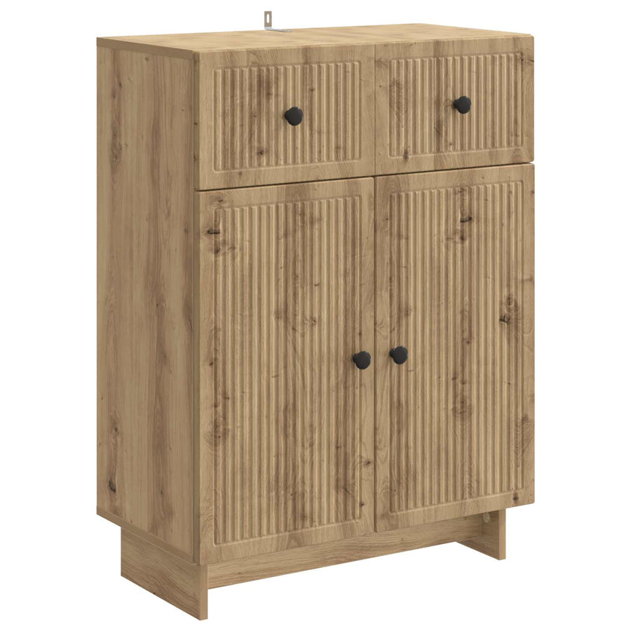 Dressoir Artisanaal eiken 66 x 34,5 x 90 cm Bewerkt hout