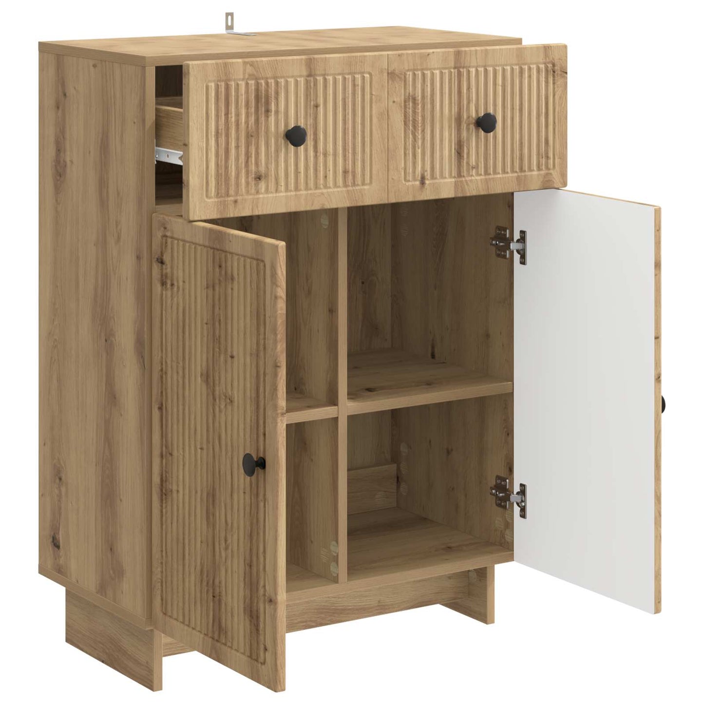 Dressoir Artisanaal eiken 66 x 34,5 x 90 cm Bewerkt hout