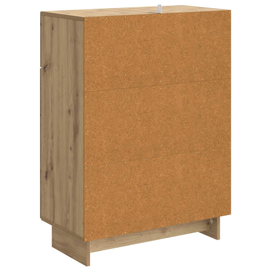 Dressoir Artisanaal eiken 66 x 34,5 x 90 cm Bewerkt hout