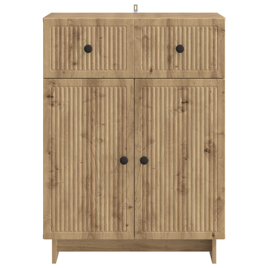 Dressoir Artisanaal eiken 66 x 34,5 x 90 cm Bewerkt hout