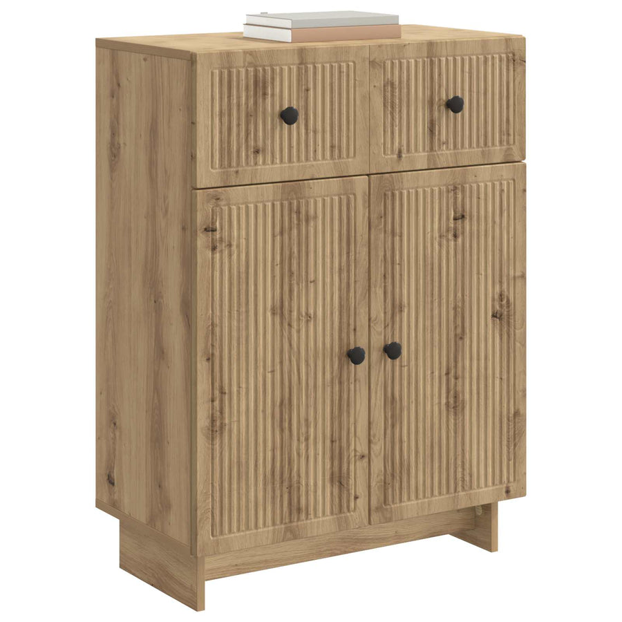 Dressoir Artisanaal eiken 66 x 34,5 x 90 cm Bewerkt hout