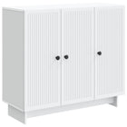 Dressoir wit 89x34,5x80 cm bewerkt hout