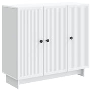 Dressoir wit 89x34,5x80 cm bewerkt hout