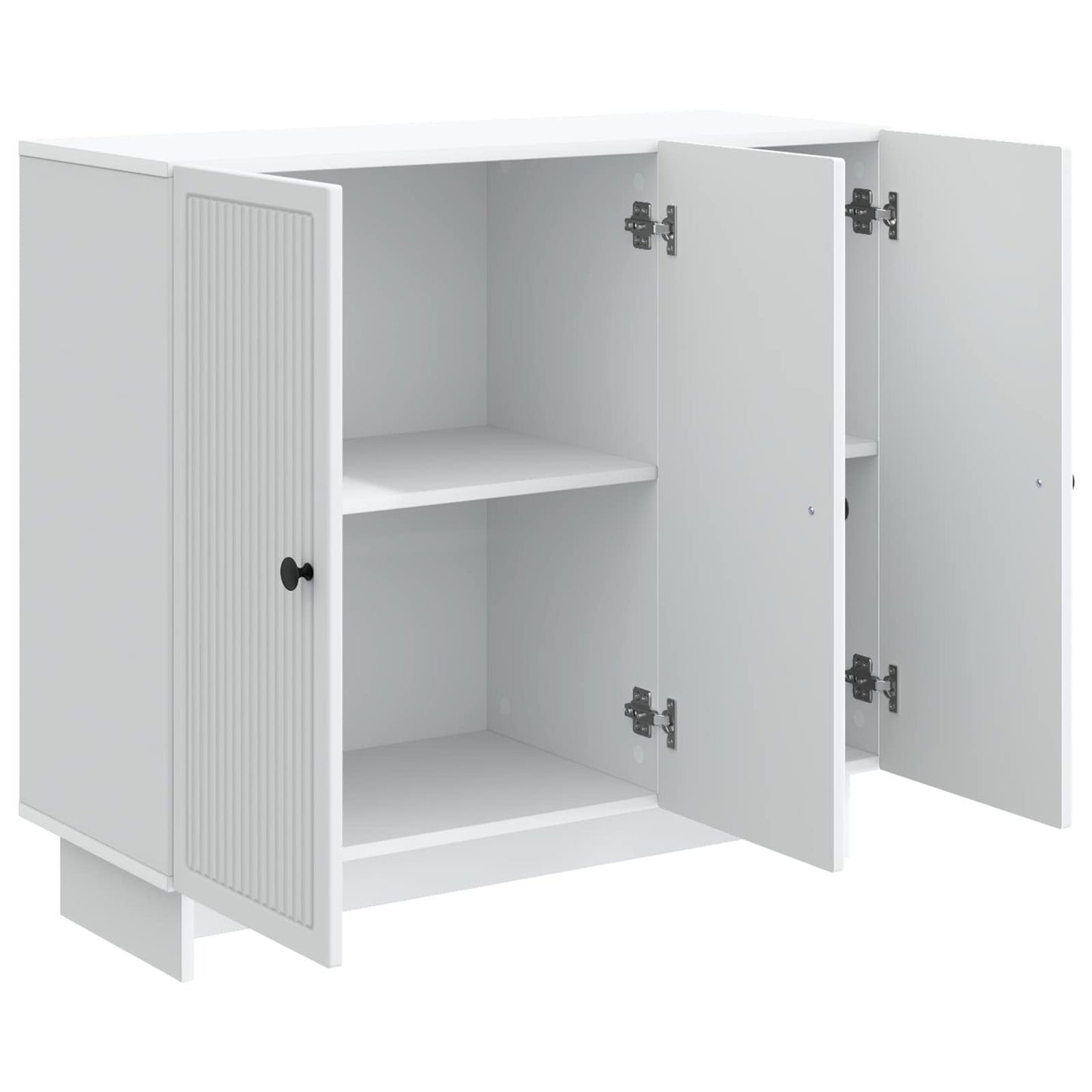Dressoir Wit 89 x 34,5 x 80 cm Bewerkt hout