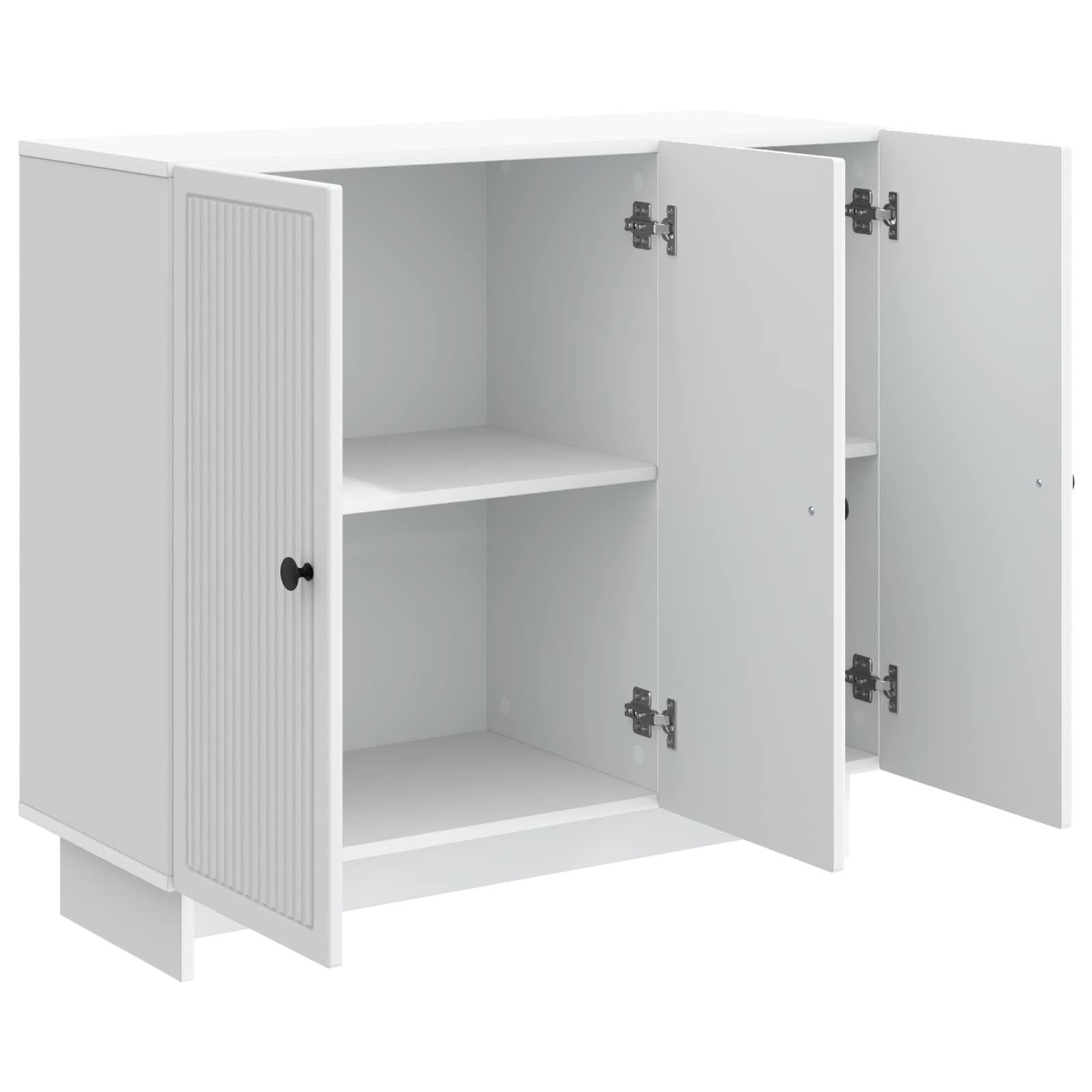 Dressoir Wit 89 x 34,5 x 80 cm Bewerkt hout